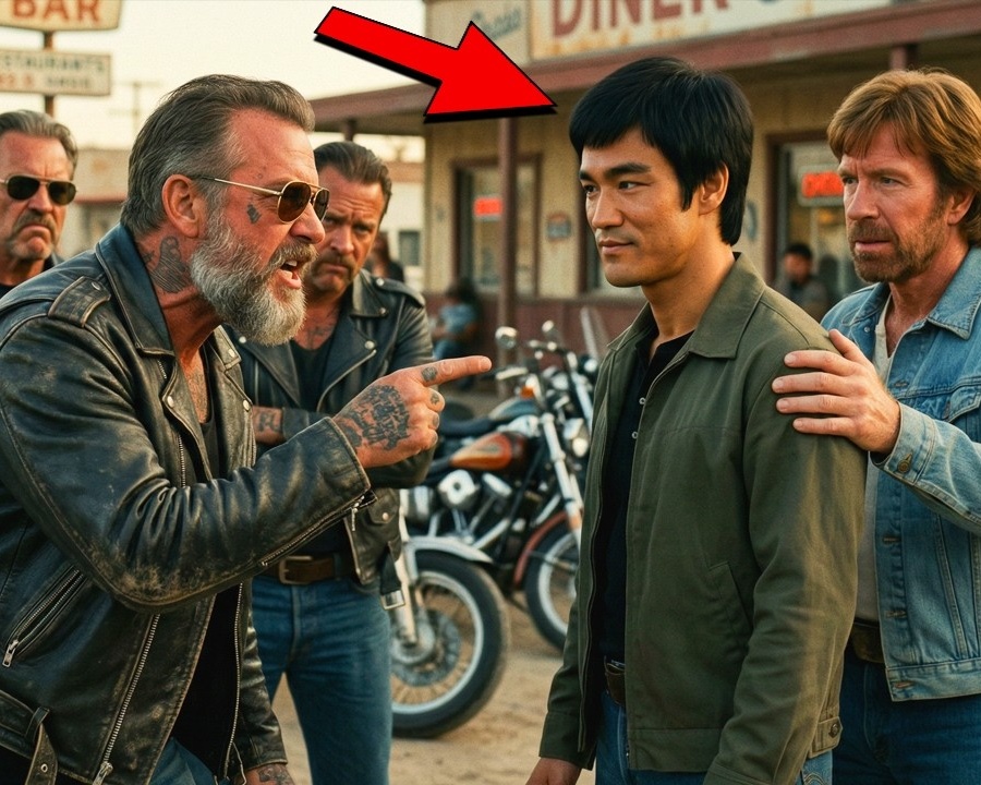Motorradgang versuchte, Chuck Norris’ Restaurant zu zerstören – dann tauchte Bruce Lee auf.
