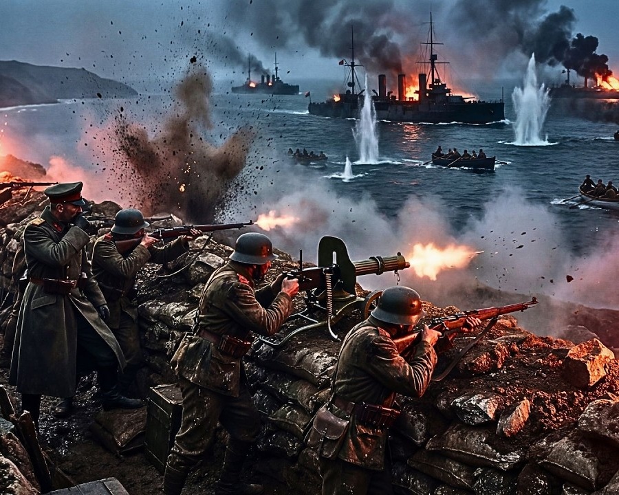 Die Schlacht, in der die Osmanen und Deutschland 300.000 Briten MASSAKRIERTEN | Gallipoli 1915   DD