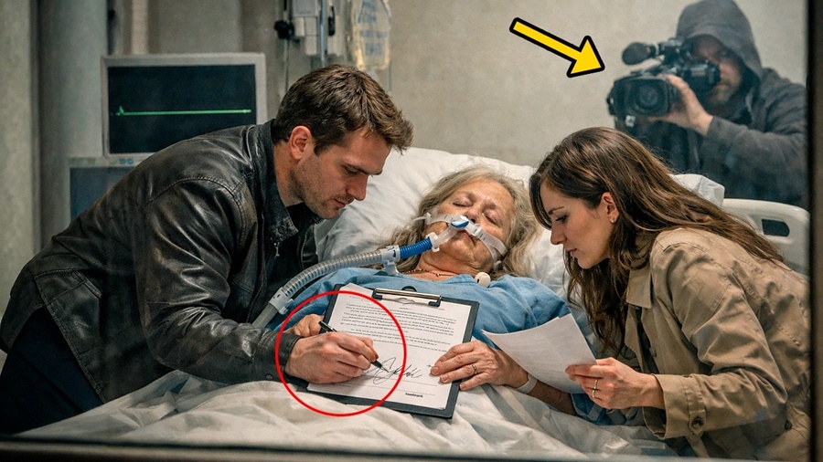 Filhos OBRIGAM Mãe em COMA Assinar TESTAMENTO – “AGORA É TUDO NOSSO”, disseram, Então viram CAMERA!