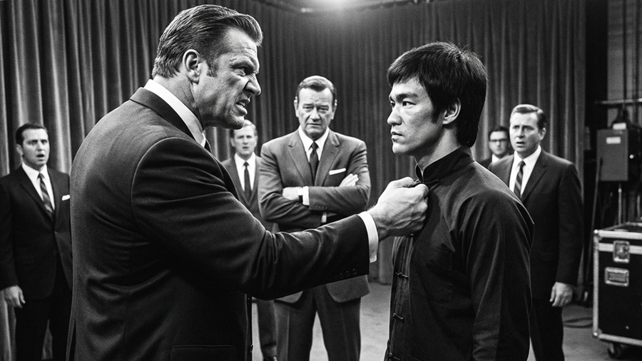 John Wayne’s 350 lb Bodyguard ATTACKED Bruce Lee Backstage — John Wayne Watched Him Get CRUSHED