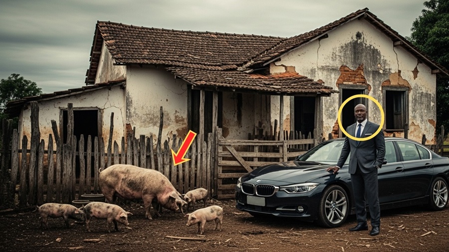 MILIONÁRIO VIÚVO herda FAZENDA Velha Com Um PORCO MAGRO e leitões… Ele Teve Que Se Virar SOZINHO