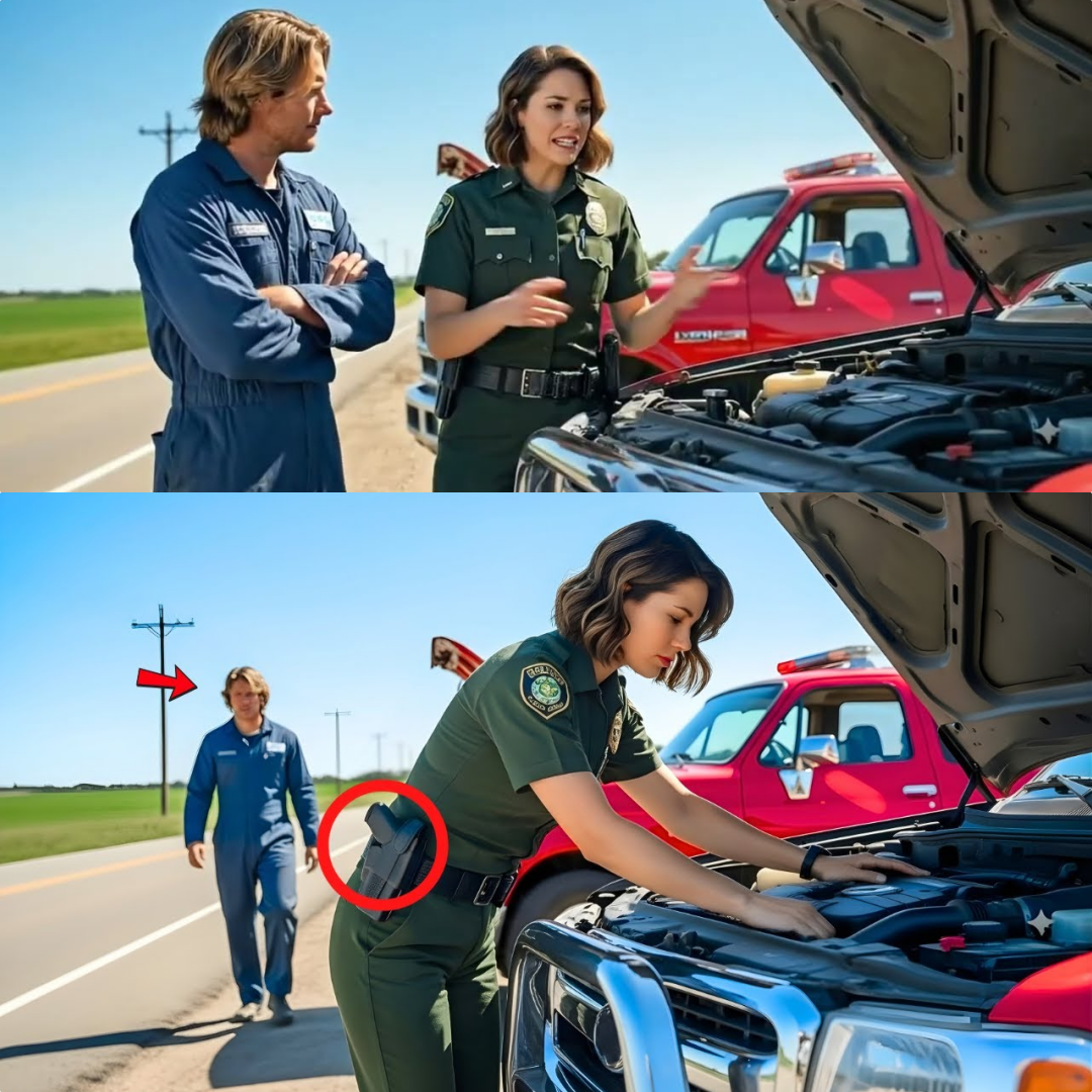 Alleinerziehender Mechaniker hält für Polizisten an–erstarrt, als er ein unvergessliches Gesicht sah