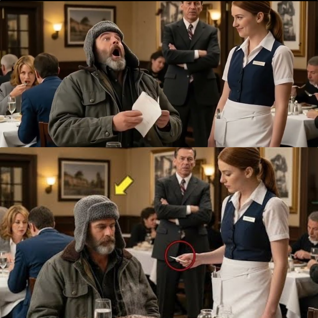 Undercover-Millionär bestellt ein Steak Kellnerin steckt ihm einen Zettel zu der ihn sprachlos macht
