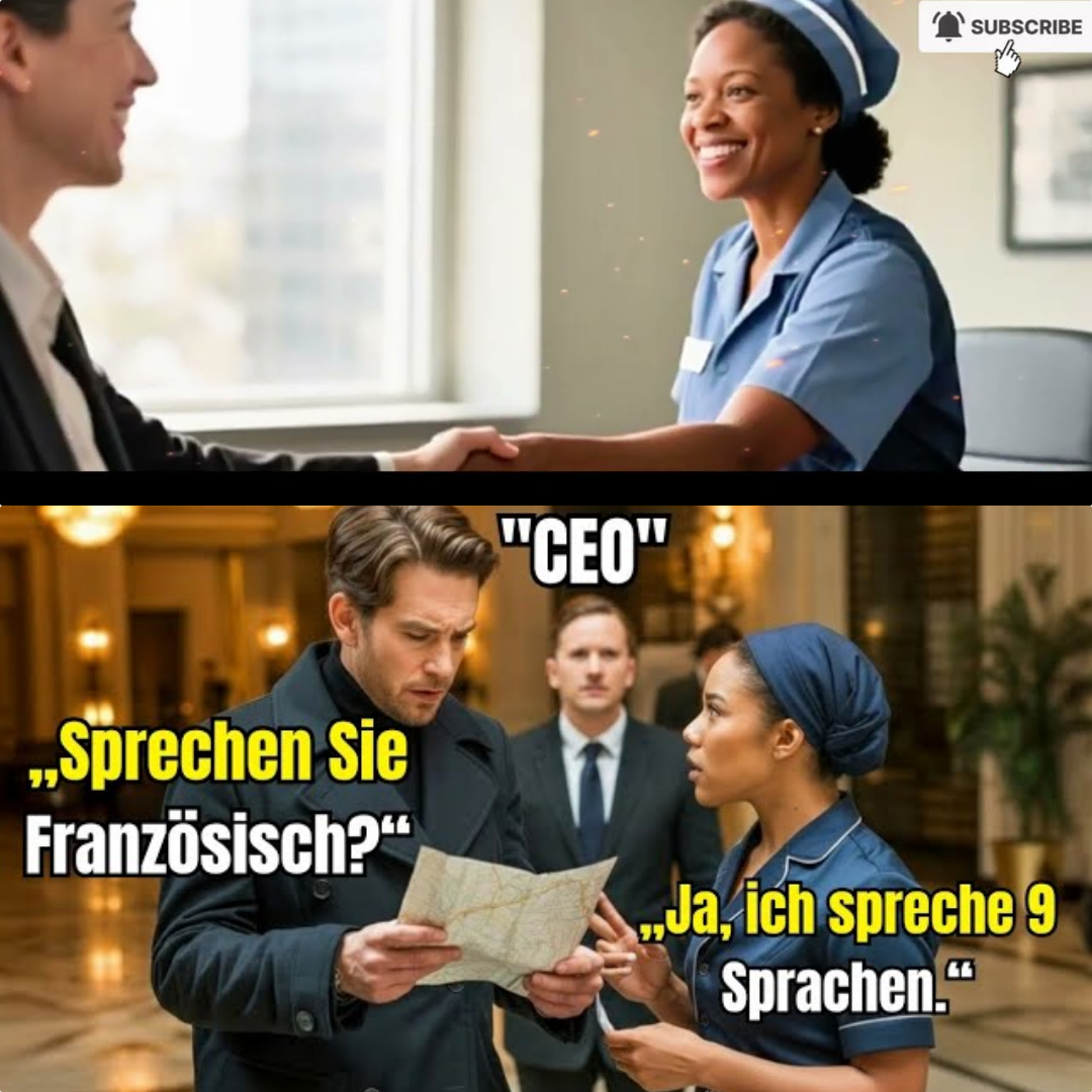 “13 Jahre putzte sie Böden – bis der CEO hörte, dass sie neun Sprachen spricht”