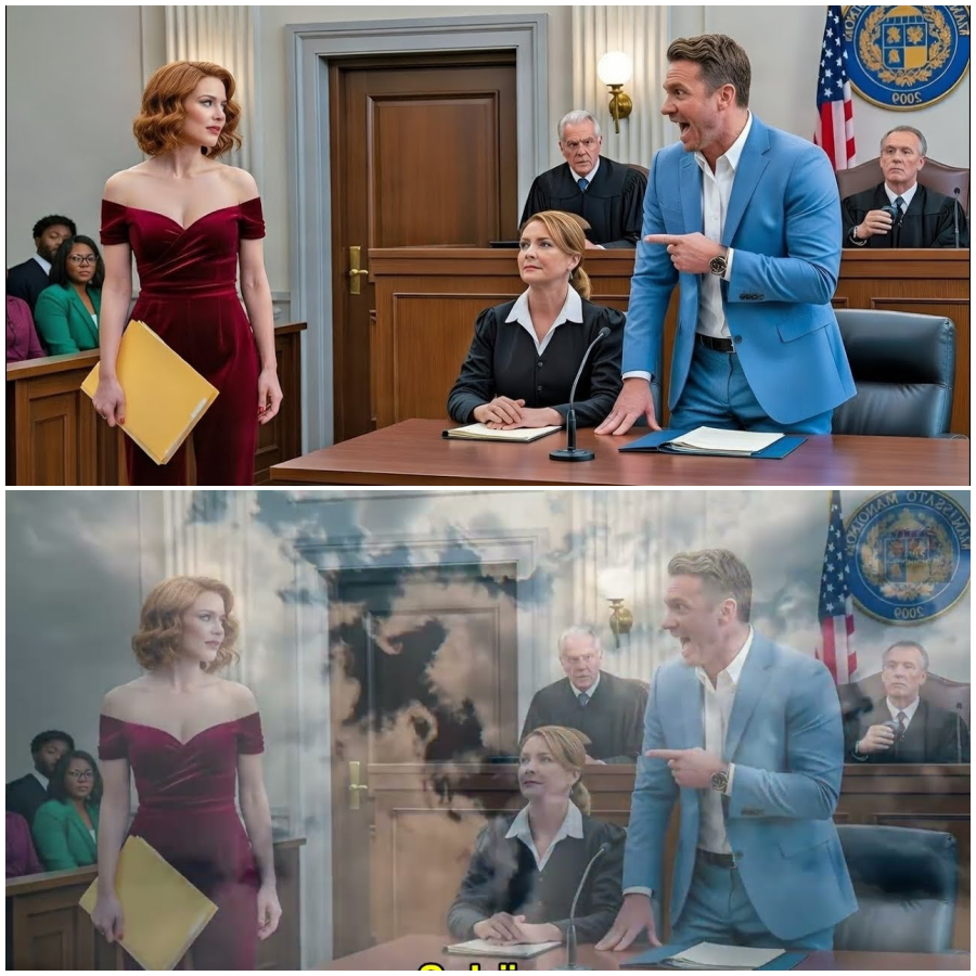 Er lachte, als seine Frau allein das Gericht betrat—bis der Richter ihren Namen rief