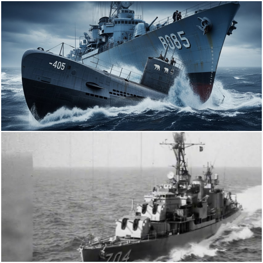 Als dieser Zerstörer auf einem U-Boot saß – Besatzungen kämpften Auge in Auge