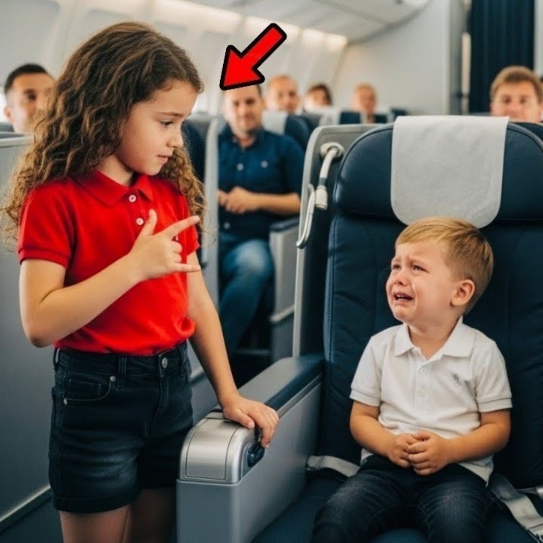 Der taube Sohn des Millionärs weinte im Flugzeug–bis ein kleines Mädchen mit Gebärdensprache sprach.