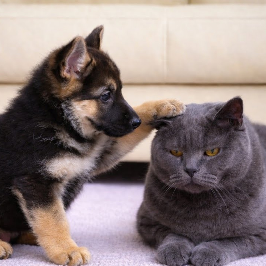 Diese Katze beherrschte das Haus, bis ein kleiner Schäferhund kam – niemand erwartete das!
