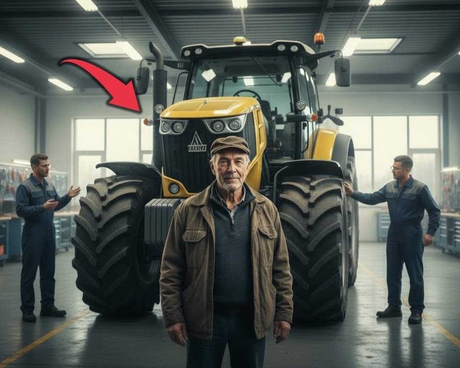 Sie konnten den modernen Traktor nicht reparieren – dann kam ein alter Bauer herein.  DD