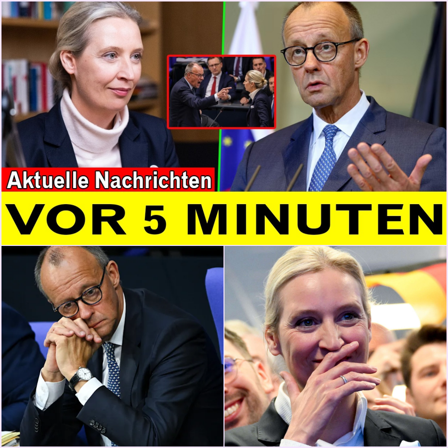 Eklat im Bundestag: Historischer Kontrollverlust bei Friedrich Merz – Eiskalte Ruhe bei Alice Weidel