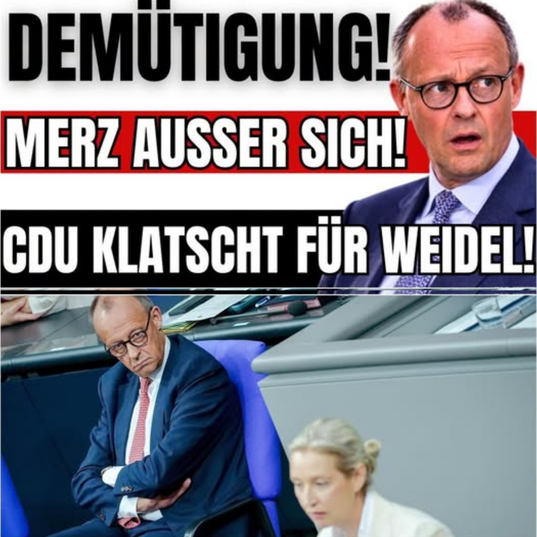 DEMÜTIGUNG! Gesamte CDU KLATSCHT PLÖTZLICH für WEIDEL – MERZ macht UNFASSBARES!