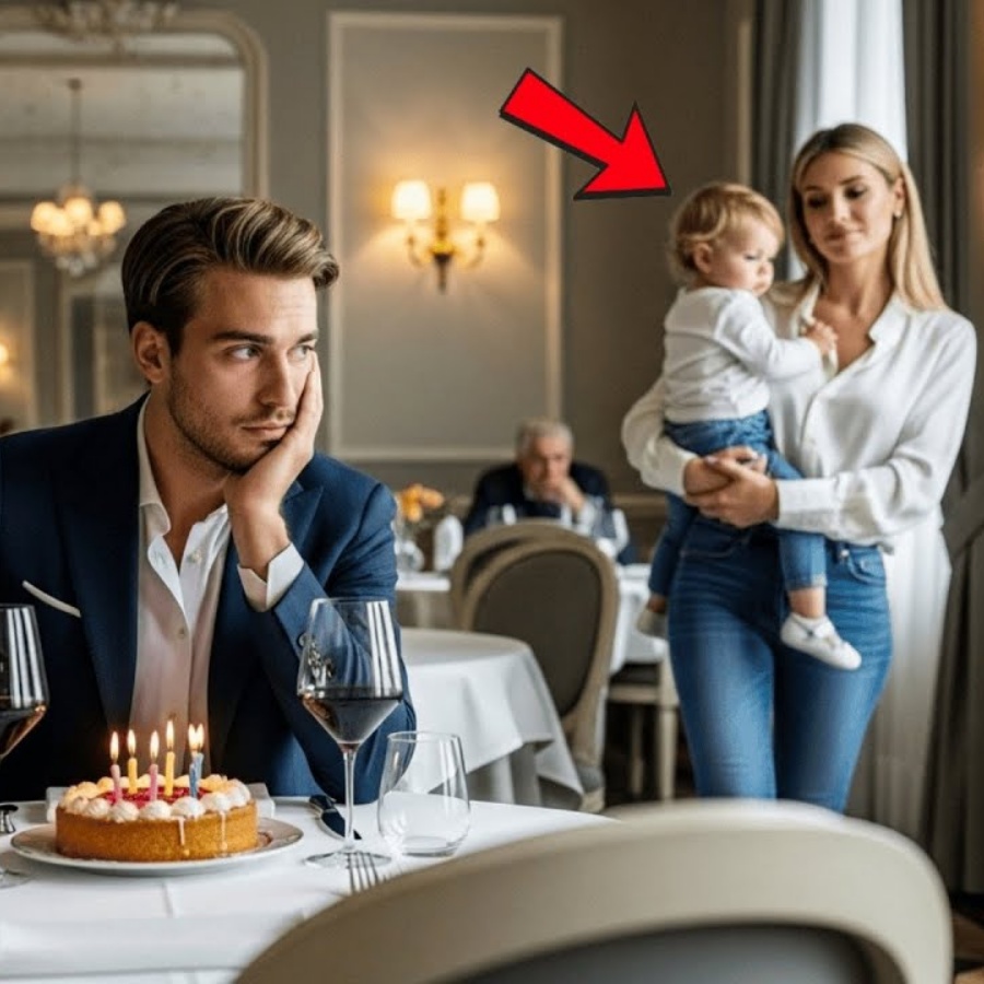 An Seinem Geburtstag Kam Niemand Und Der Millionär Aß Allein… Bis Eine Alleinerziehende Mutter Kam…
