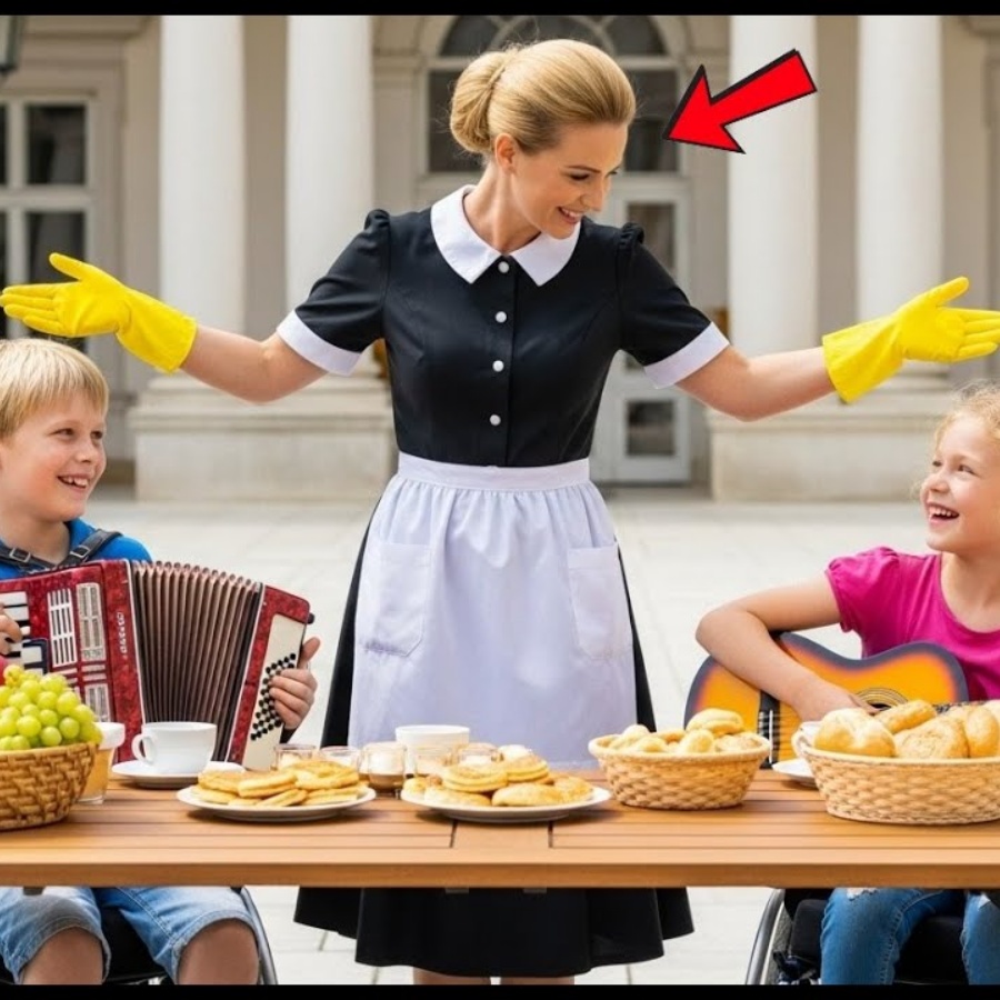 Witwer Kommt Früh Heim Und Sieht Putzfrau Bei Unerwartetem Geste Mit Seinen Kindern Im Rollstuhl