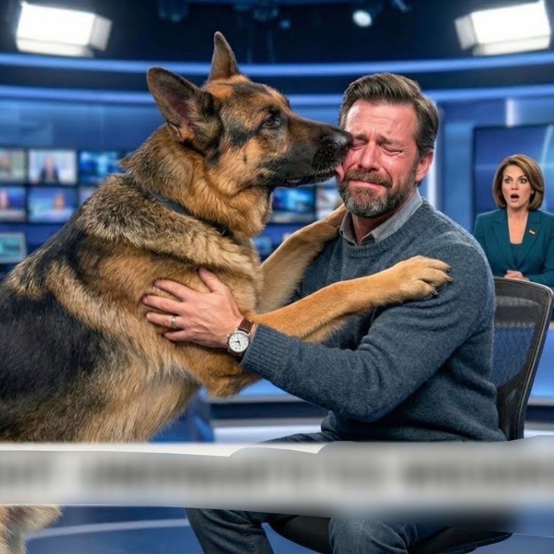 Ein Hund stürmt in eine Live-TV-Station… auf der Suche nach dem Mann, der ihn gerettet hat