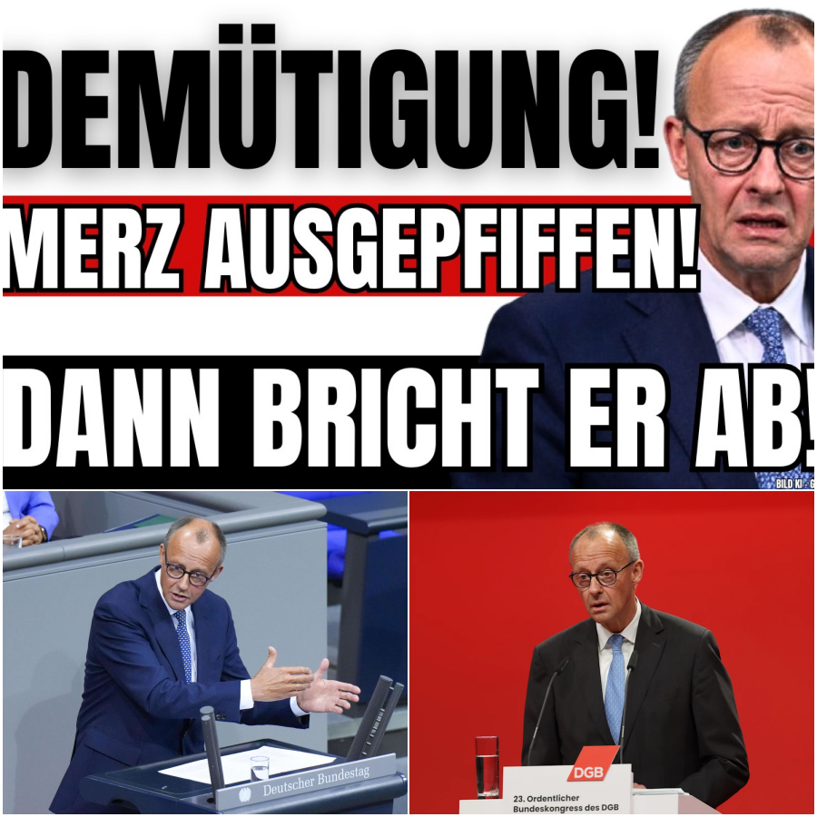 TOTAL SCHOCK auf dem DGB-Kongress: Wie das Publikum Kanzler Merz auspfeift und auf offener Bühne zum Schweigen bringt