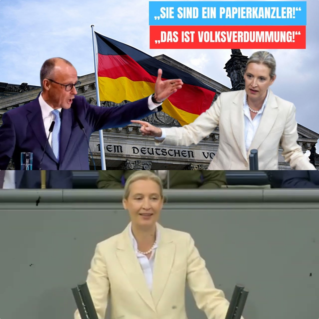Abrechnung im Bundestag: Weidel entlarvt „Papierkanzler“ Merz und warnt vor dem Kollaps der Sozialsysteme!