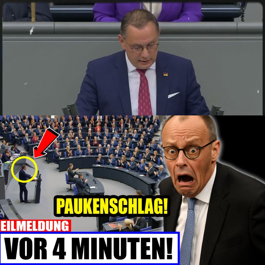Chrupalla demütigt Merz LIVE im Bundestag – Standing Ovations erschüttern das Parlament!