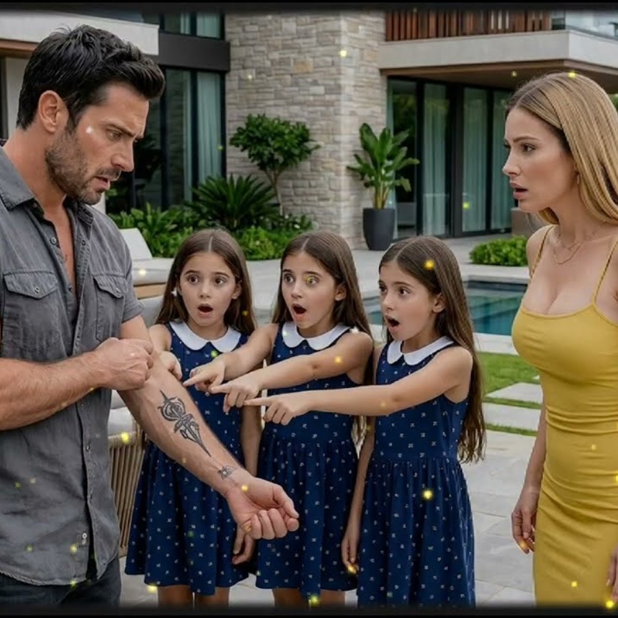 Drei Mädchen sagten zu einem Single-Dad „Unsere Mutter hat dasselbe Tattoo wie Sie“– da erstarrte er T