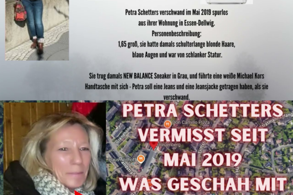 Verschwunden seit 2019 – Was geschah mit Petra S. aus Essen-Dellwig?  T