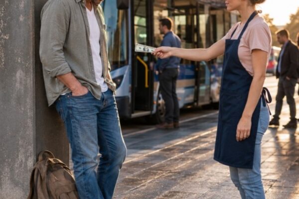 Sie bezahlte die Fahrkarte eines Fremden … ohne zu ahnen, dass dieser Mann ihr Leben verändern würde