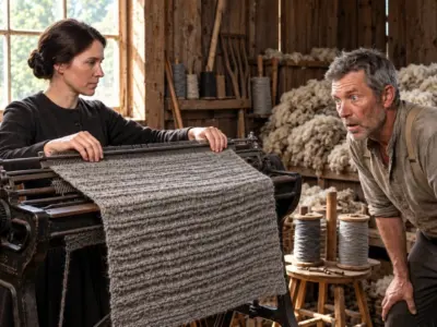 Sie brachte eine Strickmaschine auf den Hof in Not – was sie vor dem Winter schuf, verblüffte alle