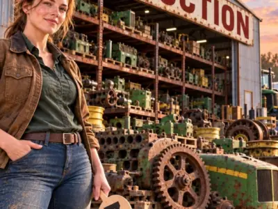 „Du bietest auf ein Lager rostiger John-Deere-Teile?“ Er spottete – dann wollte er es anzünden